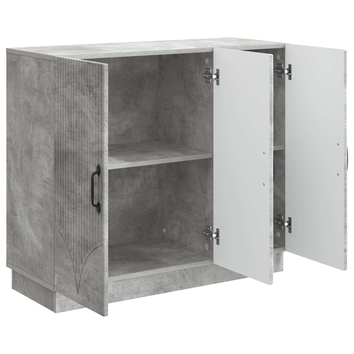 Sideboard Betongrau 89 x 34,5 x 77 cm Holzwerkstoff