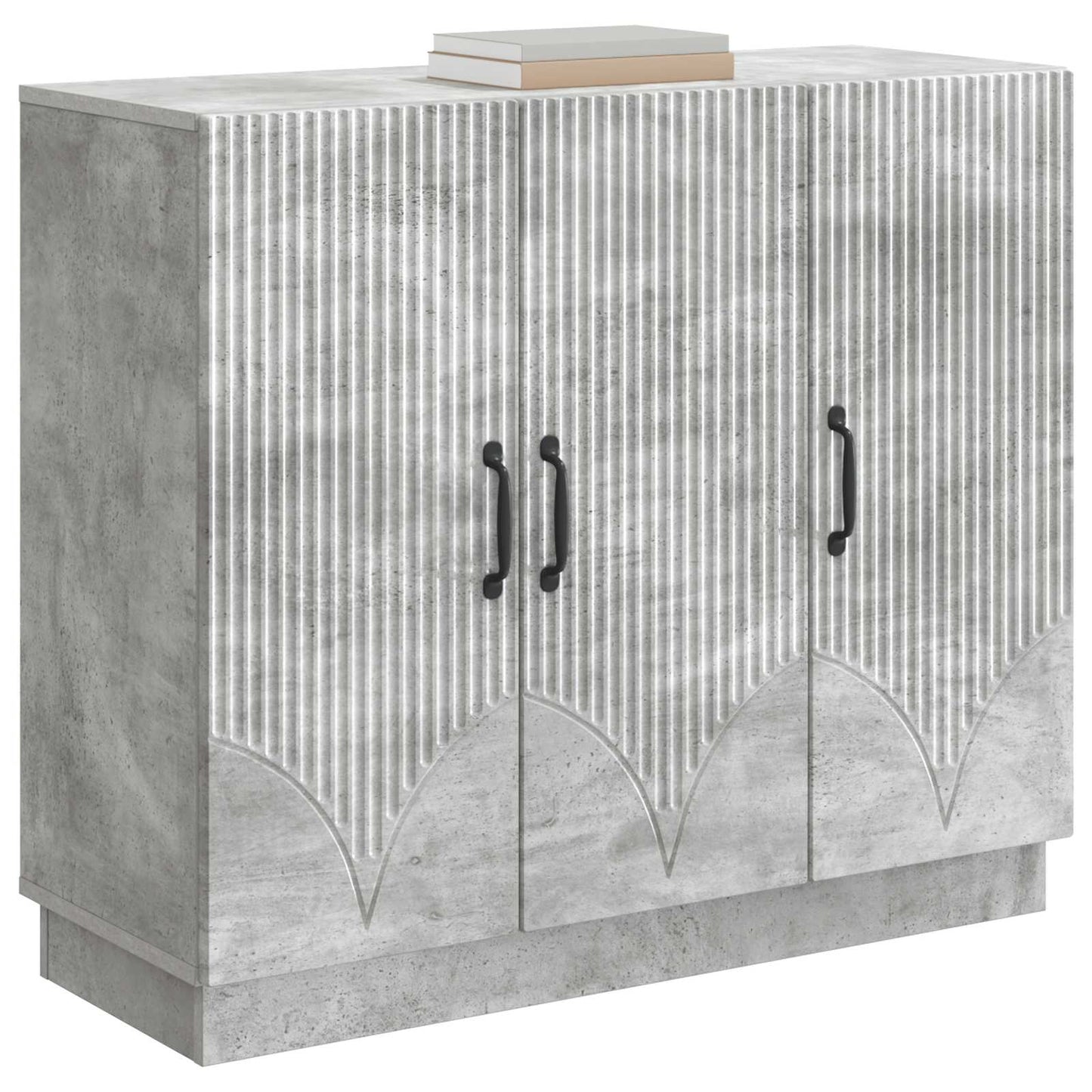 Sideboard Betongrau 89 x 34,5 x 77 cm Holzwerkstoff