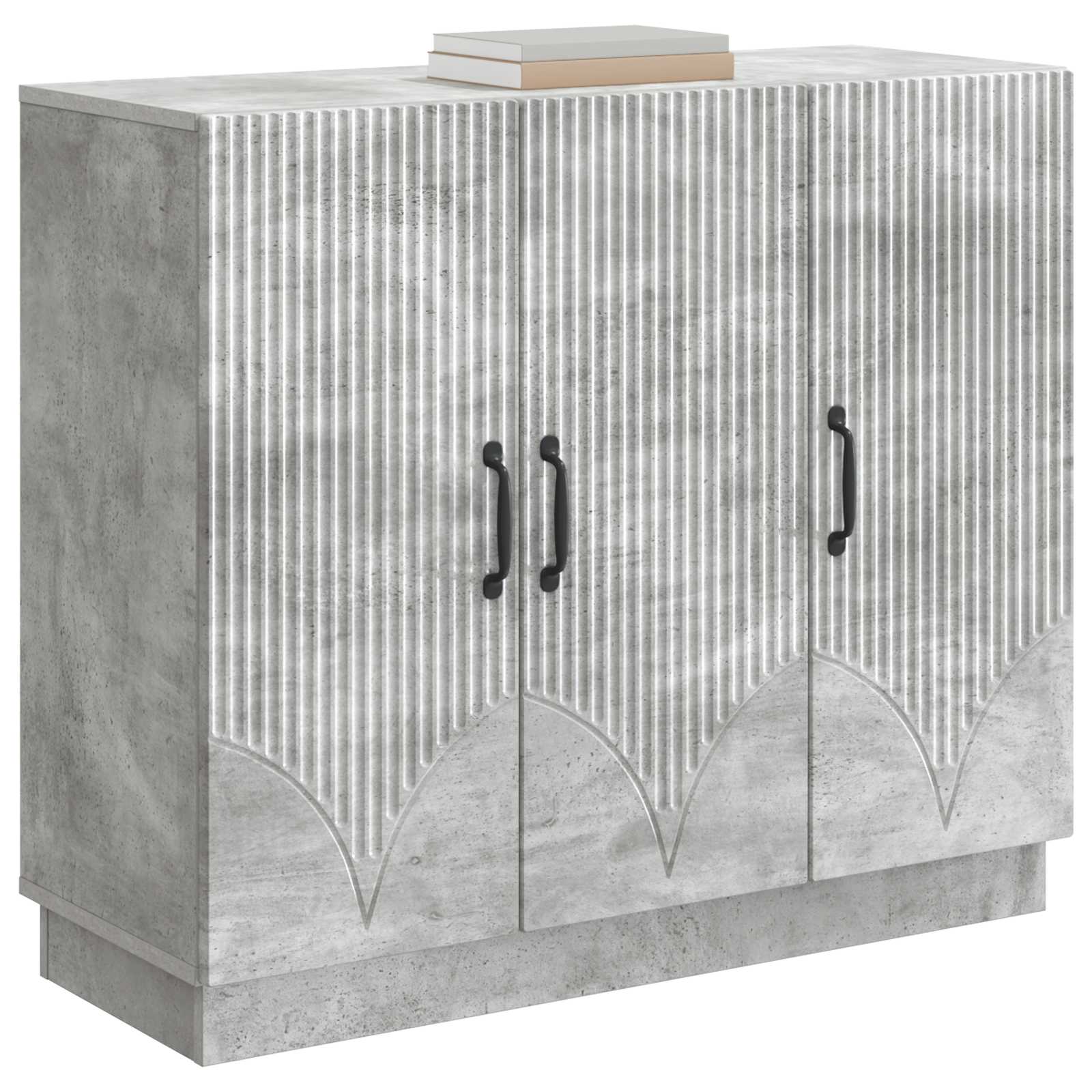 Sideboard Betongrau 89 x 34,5 x 77 cm Holzwerkstoff