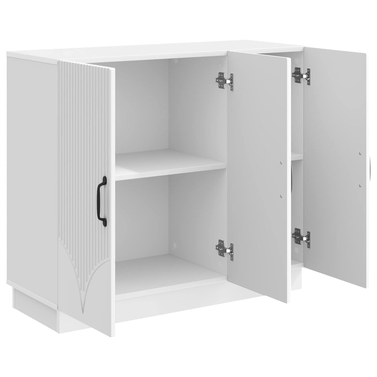 Sideboard Hochglanz Weiß 89 x 34,5 x 77 cm Holzwerkstoff