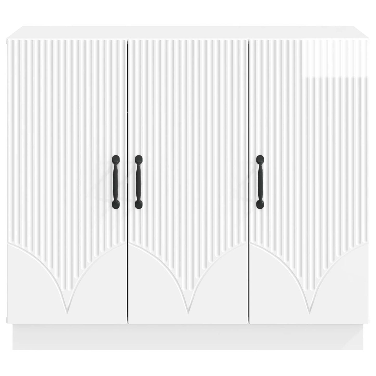 Sideboard Hochglanz Weiß 89 x 34,5 x 77 cm Holzwerkstoff