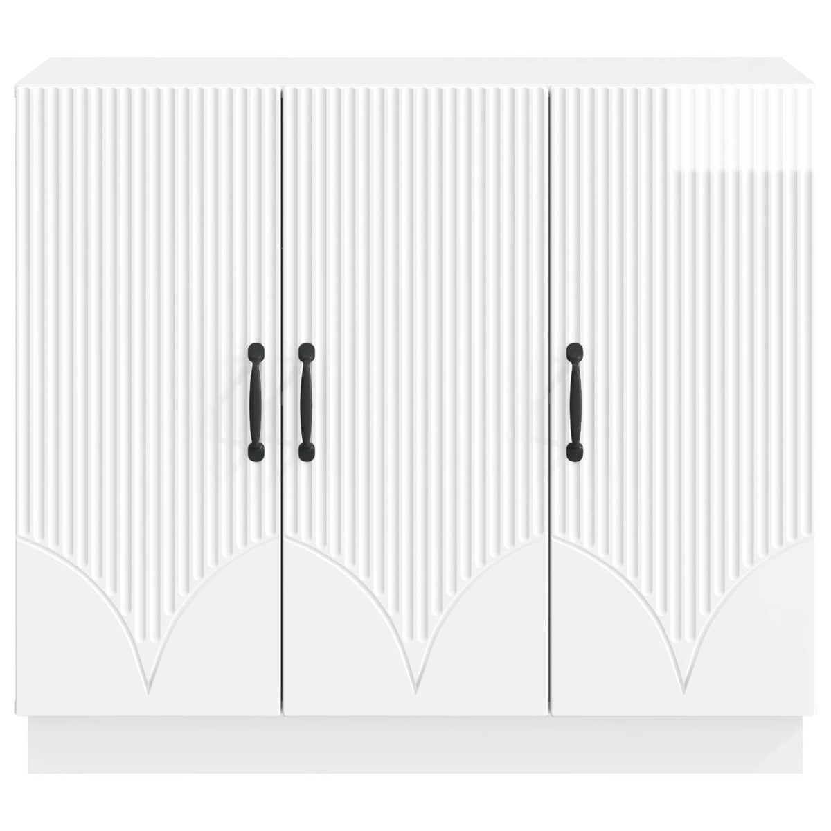 Sideboard Hochglanz Weiß 89 x 34,5 x 77 cm Holzwerkstoff