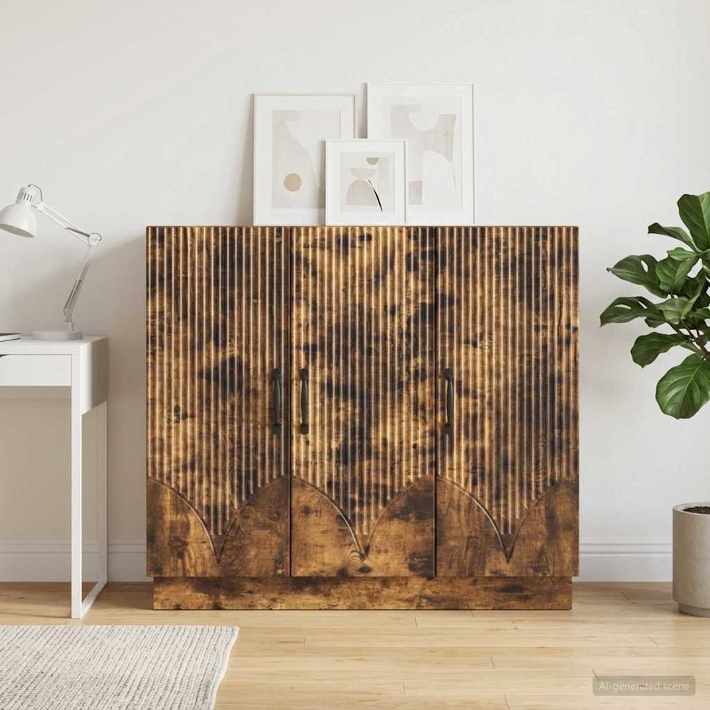 Sideboard Räuchereiche 89 x 34,5 x 77 cm Holzwerkstoff