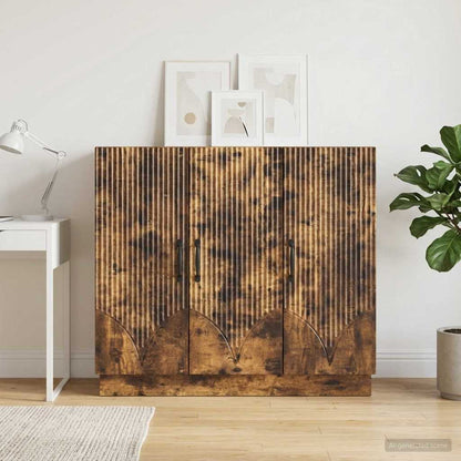 Sideboard Räuchereiche 89 x 34,5 x 77 cm Holzwerkstoff
