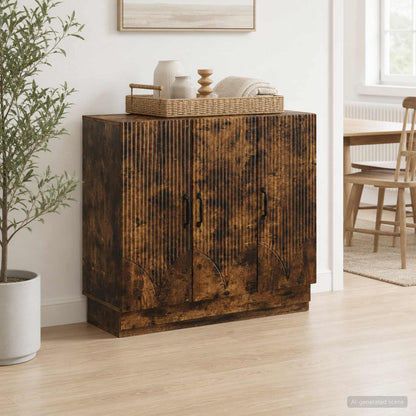 Sideboard Räuchereiche 89 x 34,5 x 77 cm Holzwerkstoff