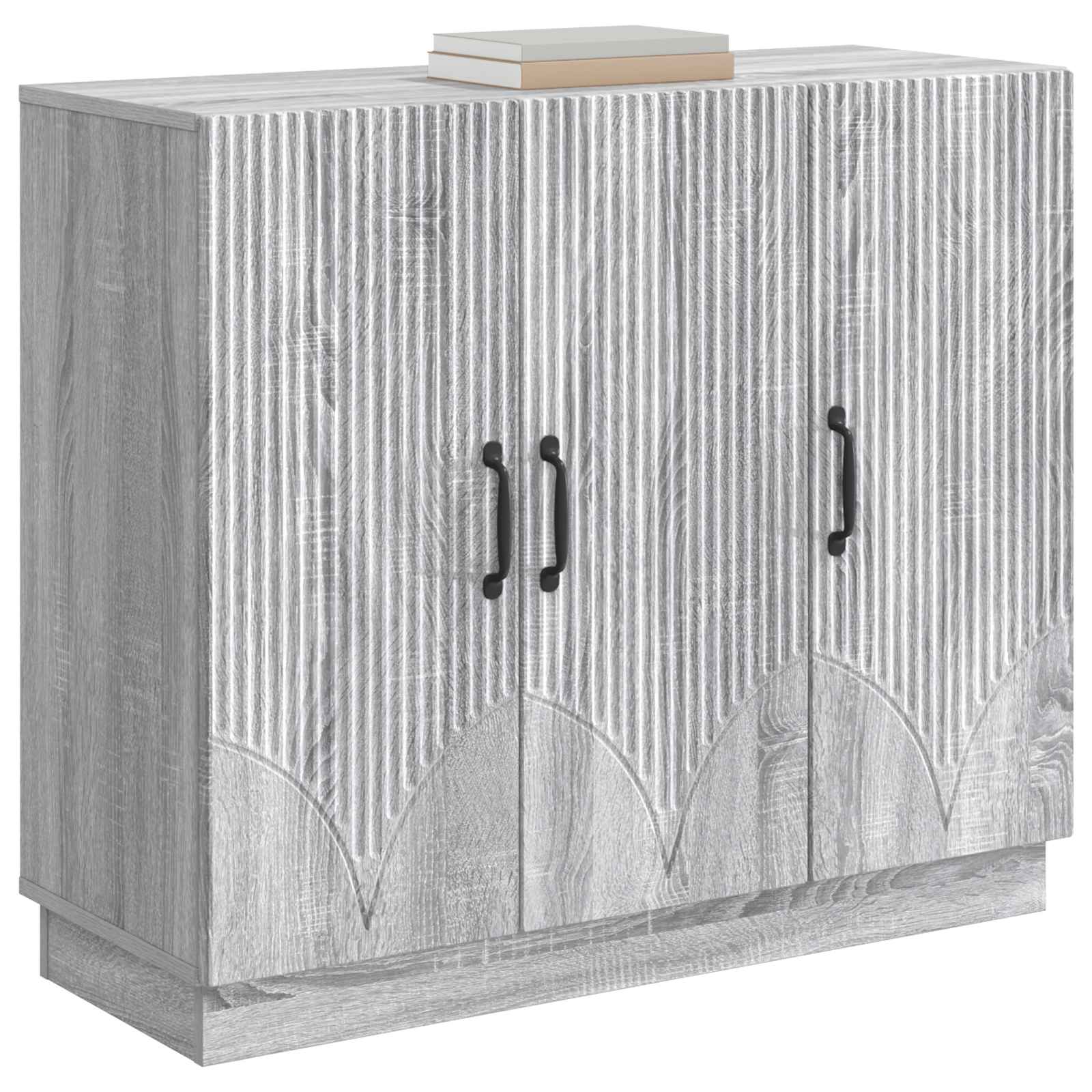 Sideboard Sonoma-Grau 89 x 34,5 x 77 cm Holzwerkstoff