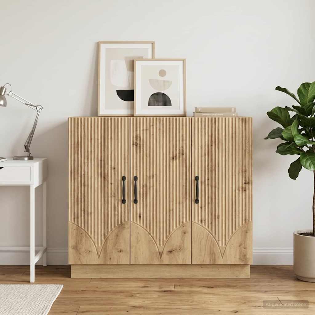 Sideboard Artisan-Eiche 89 x 34,5 x 77 cm Holzwerkstoff