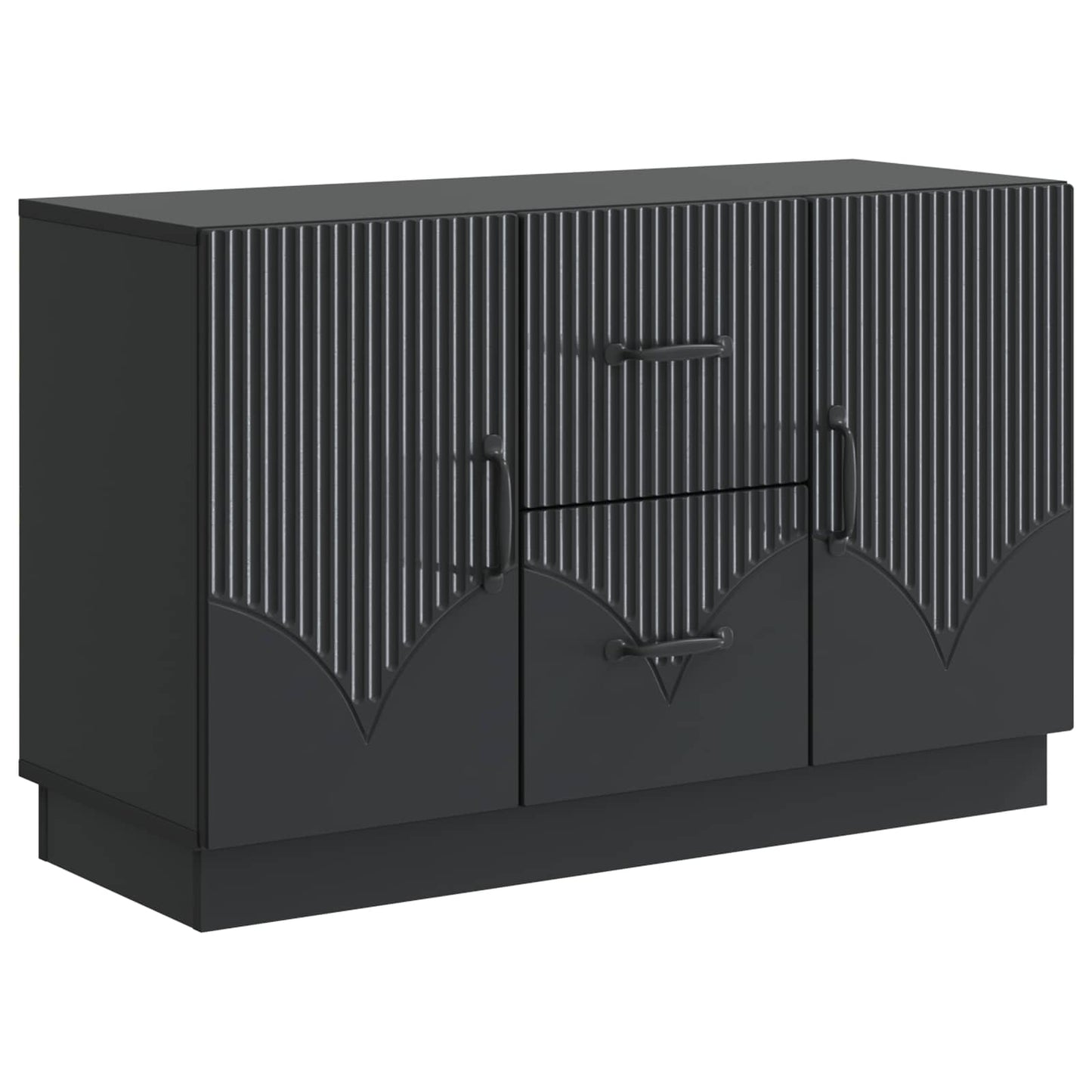 Sideboard Schwarz 89 x 34,5 x 57 cm Holzwerkstoff