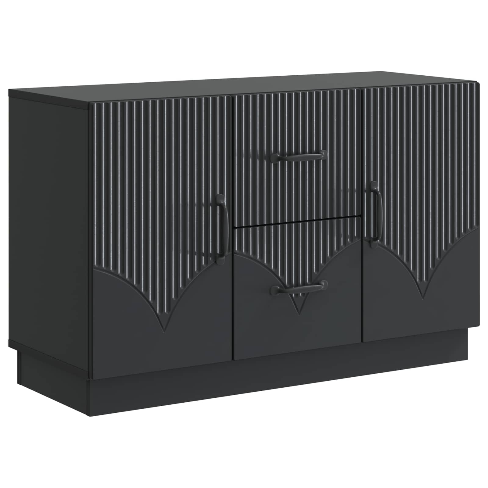 Sideboard Schwarz 89 x 34,5 x 57 cm Holzwerkstoff