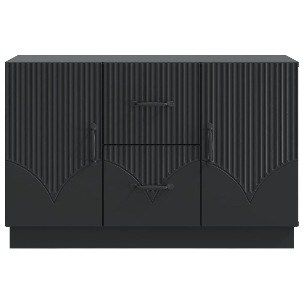 Sideboard Schwarz 89 x 34,5 x 57 cm Holzwerkstoff