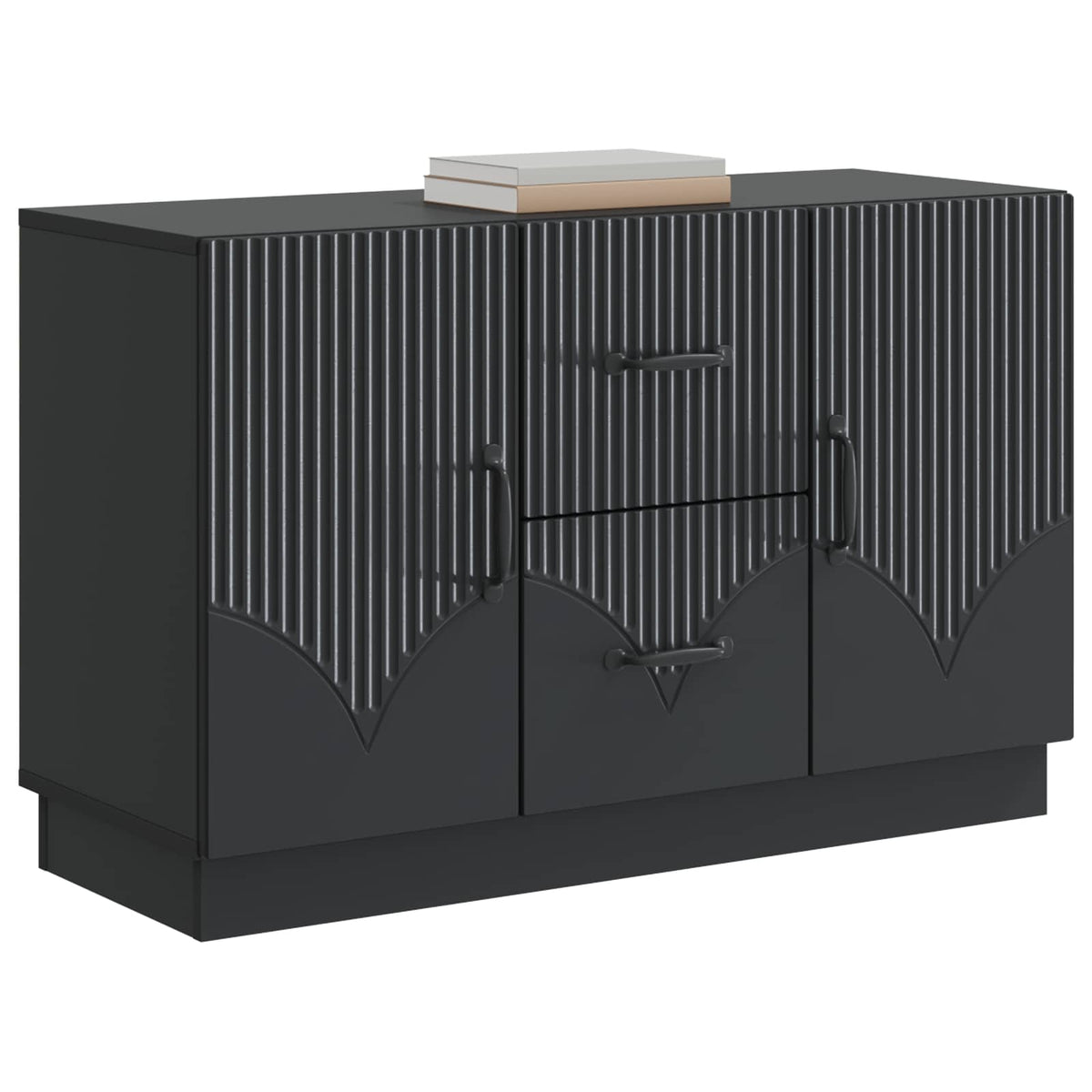 Sideboard Schwarz 89 x 34,5 x 57 cm Holzwerkstoff