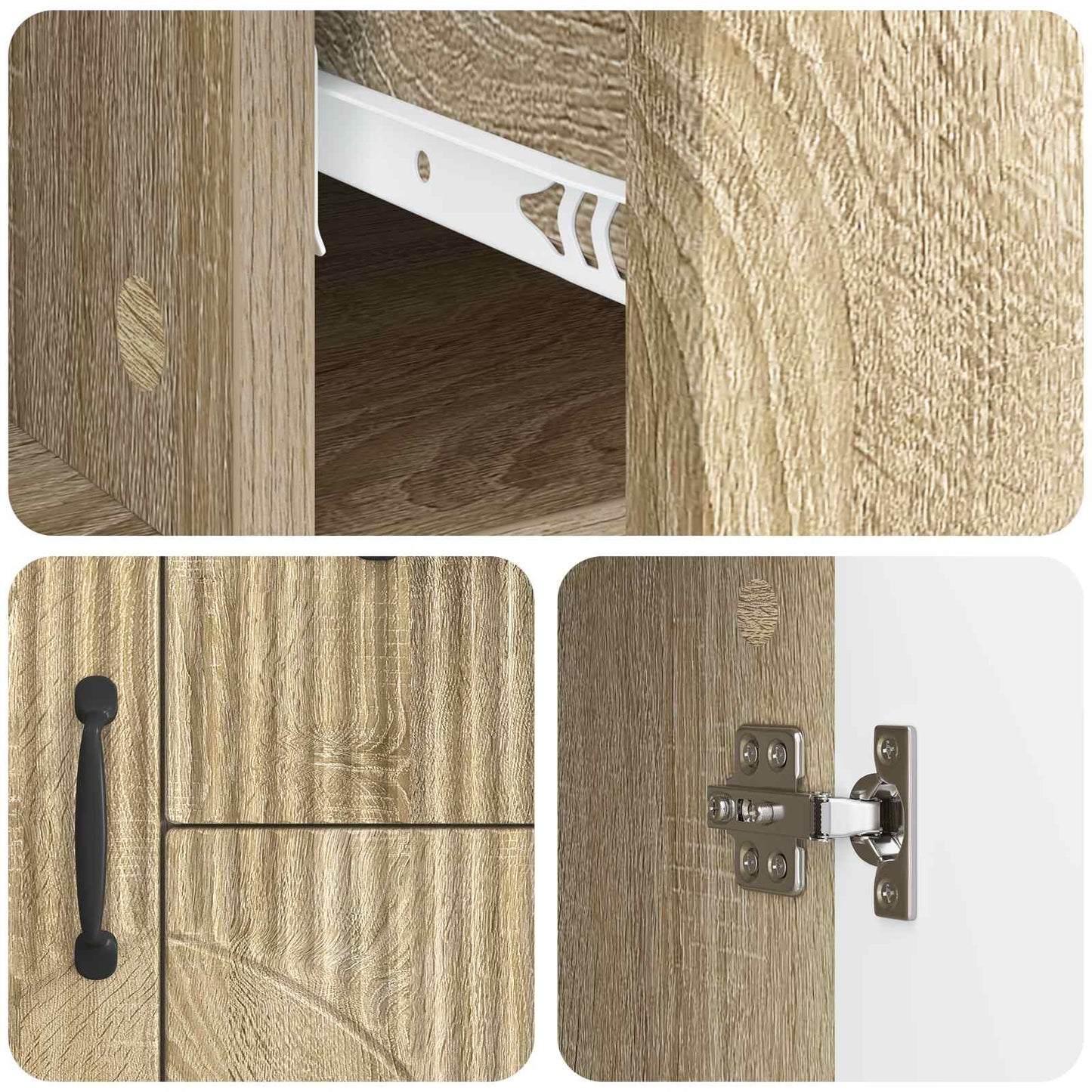 Sideboard Sonoma-Eiche 89 x 34,5 x 57 cm Holzwerkstoff