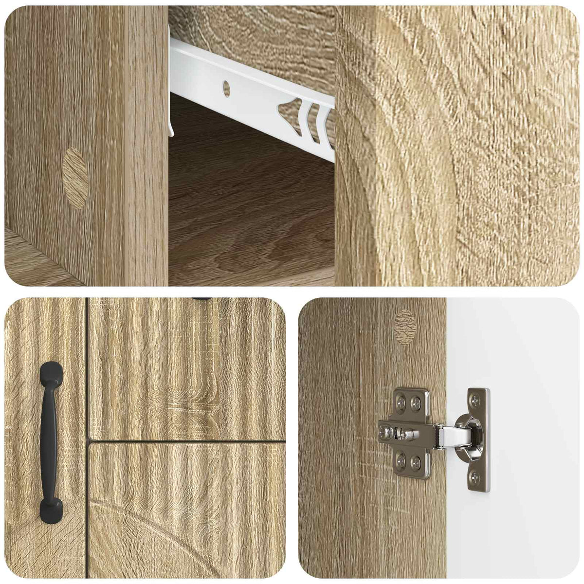 Sideboard Sonoma-Eiche 89 x 34,5 x 57 cm Holzwerkstoff