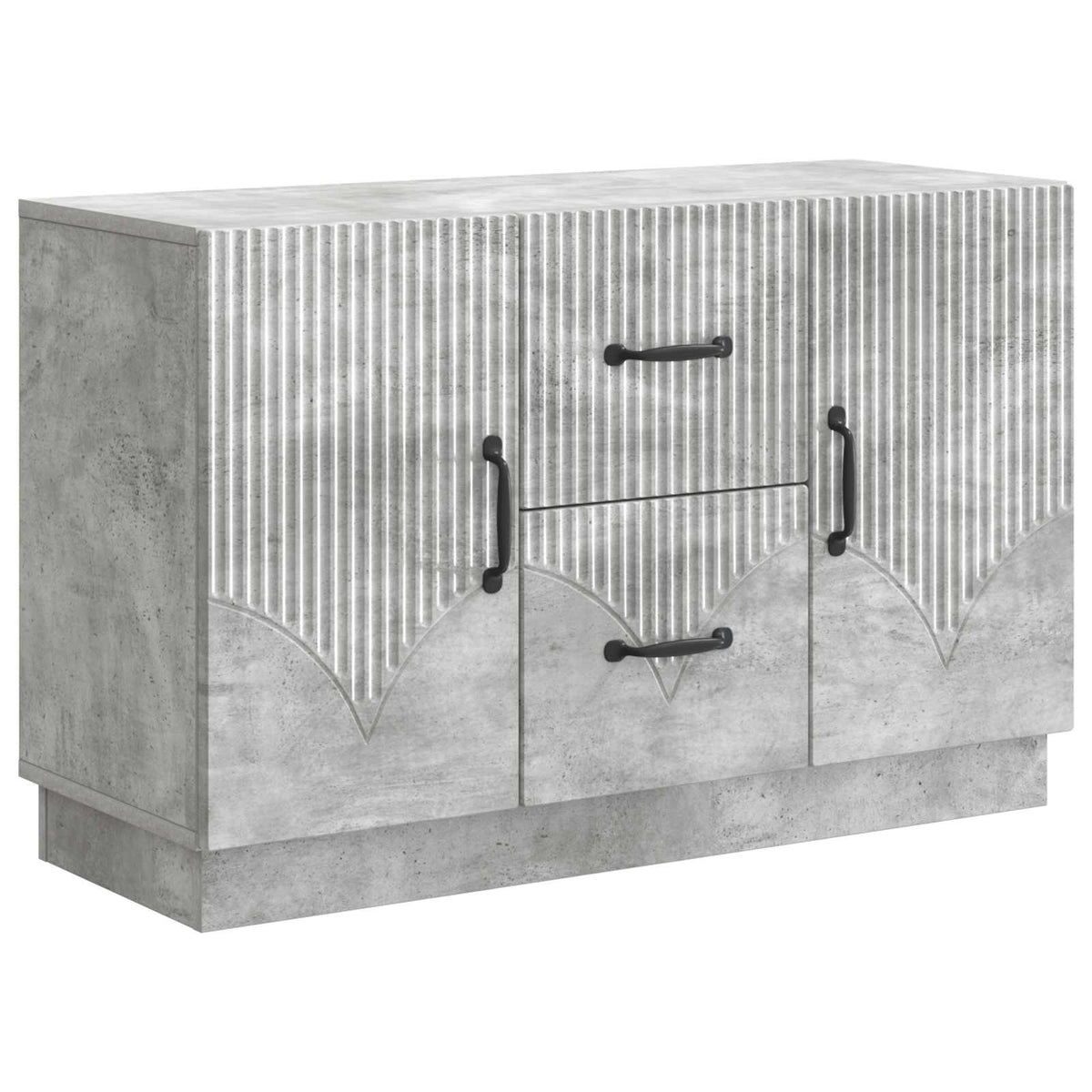 Sideboard Betongrau 89 x 34,5 x 57 cm Holzwerkstoff