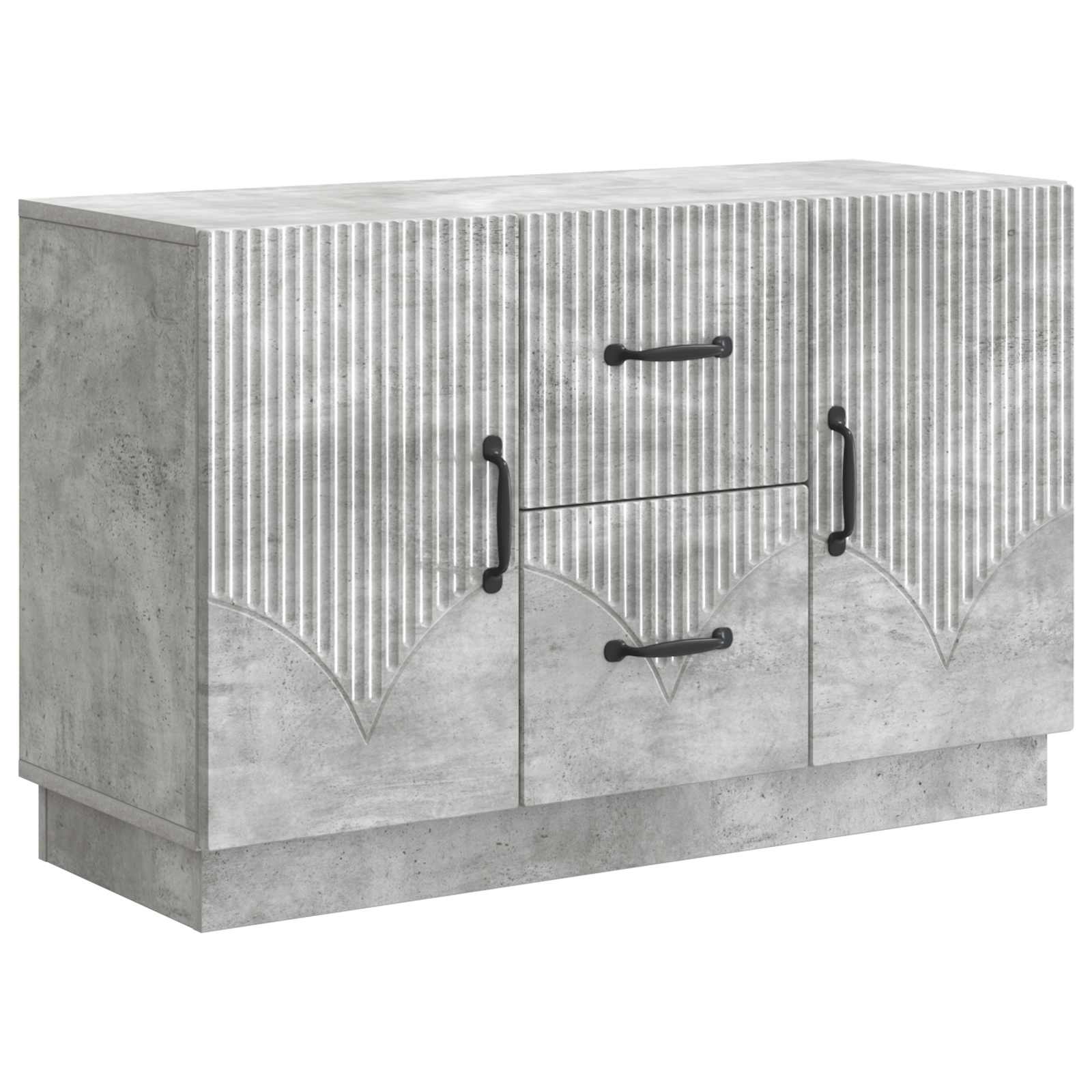 Sideboard Betongrau 89 x 34,5 x 57 cm Holzwerkstoff