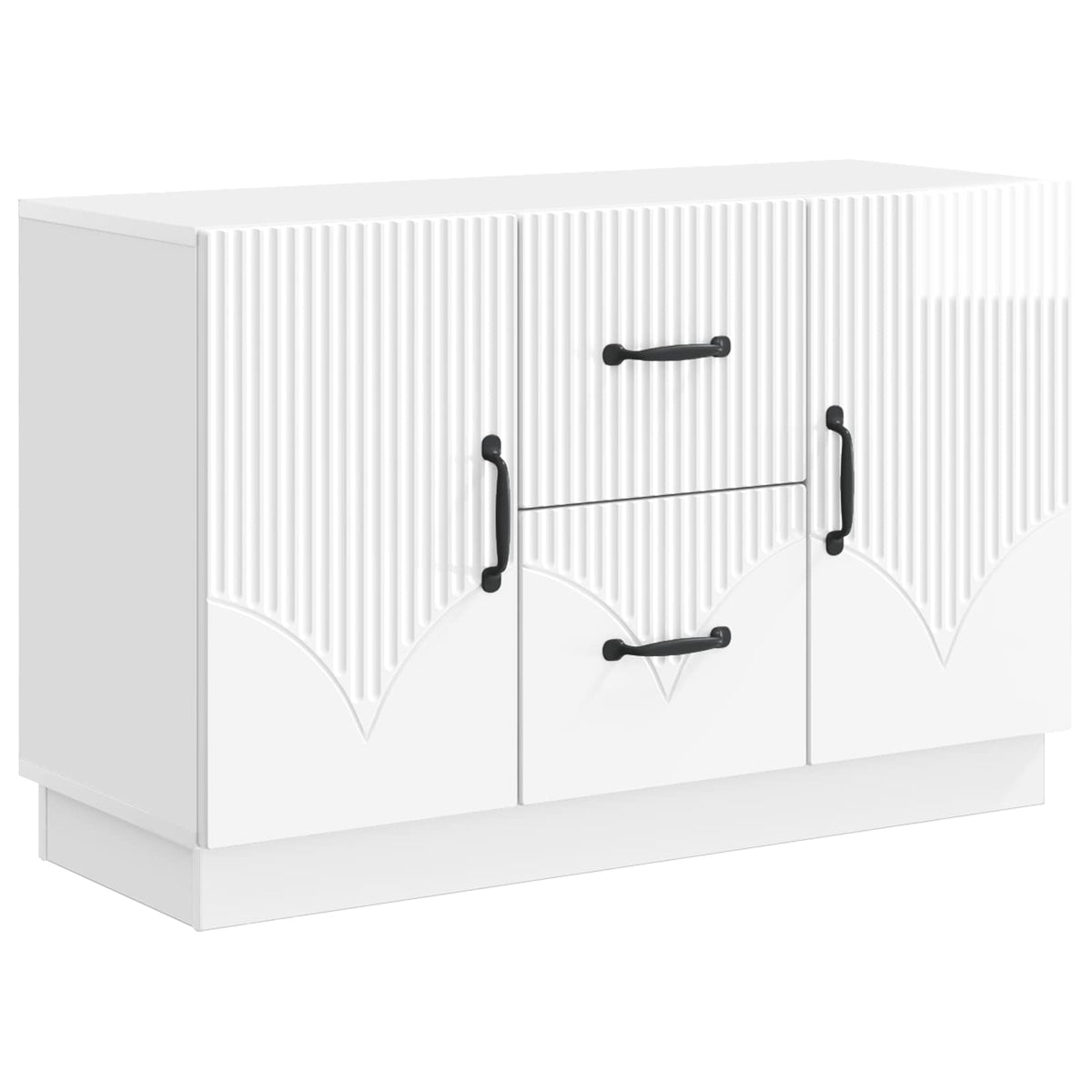 Sideboard Hochglanz Weiß 89 x 34,5 x 57 cm Holzwerkstoff