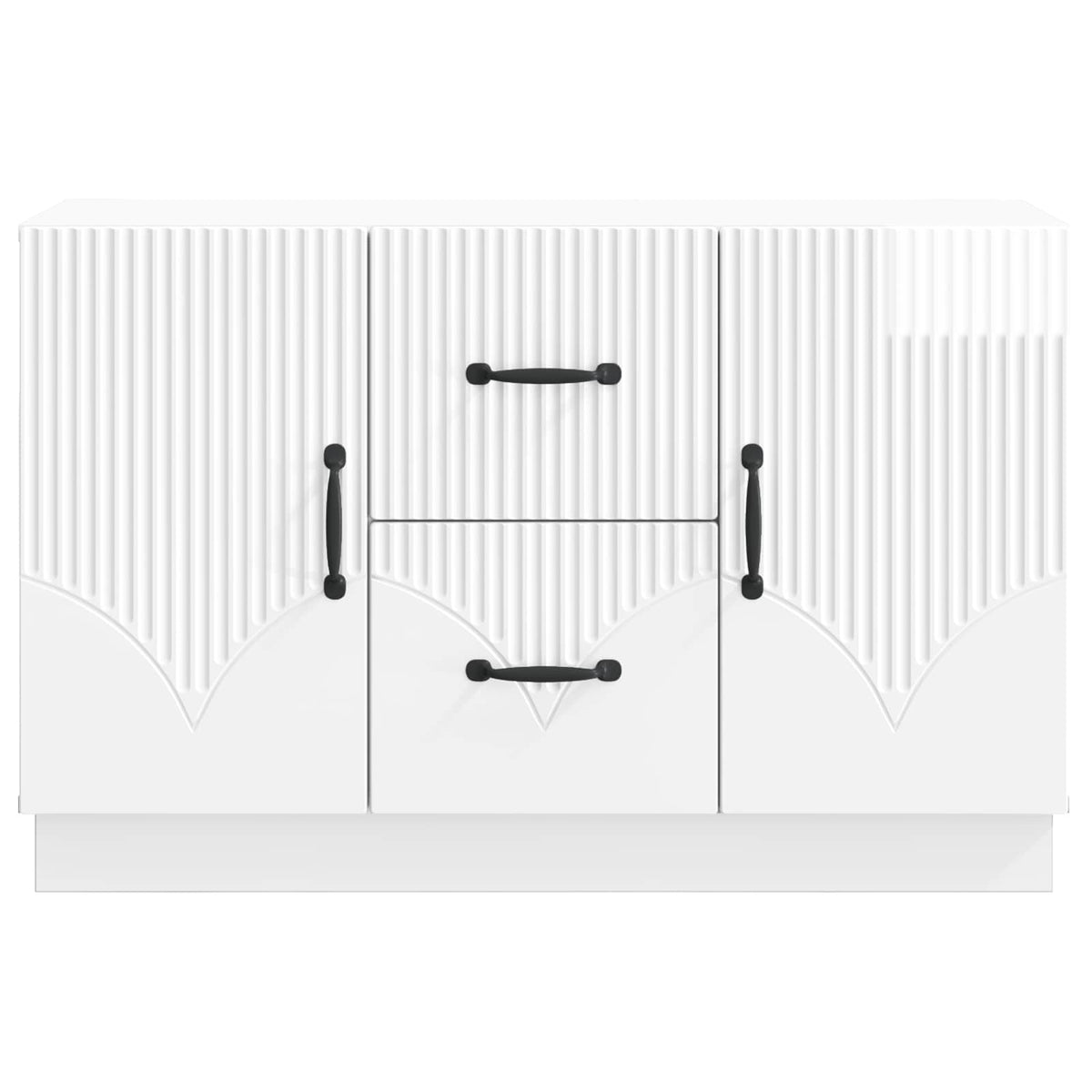 Sideboard Hochglanz Weiß 89 x 34,5 x 57 cm Holzwerkstoff