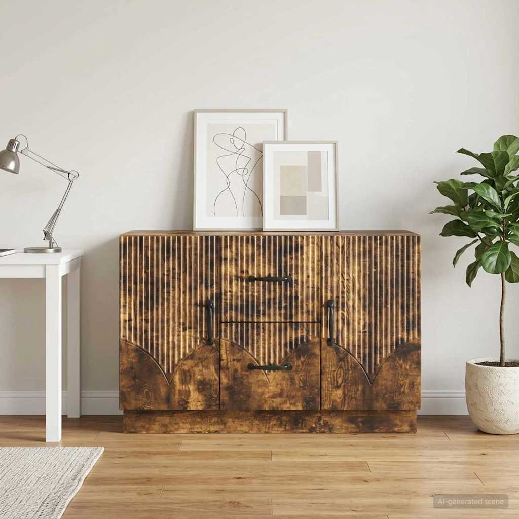Sideboard Geräucherte Eiche 89 x 34,5 x 57 cm Holzwerkstoff