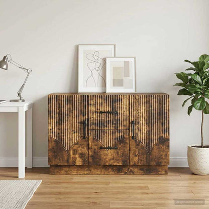 Sideboard Geräucherte Eiche 89 x 34,5 x 57 cm Holzwerkstoff