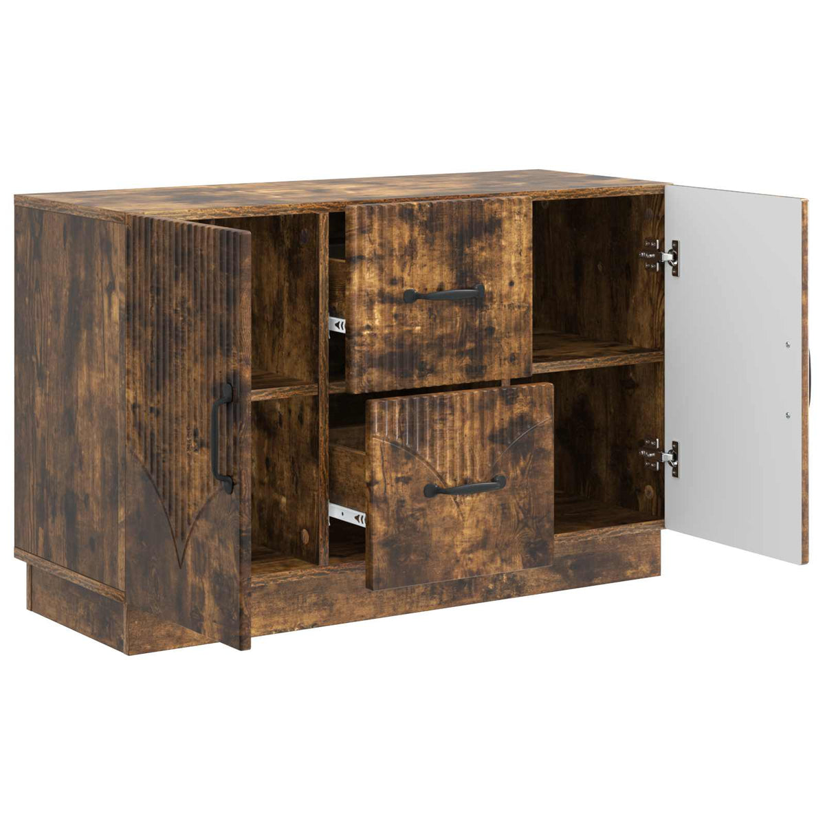 Sideboard Geräucherte Eiche 89 x 34,5 x 57 cm Holzwerkstoff