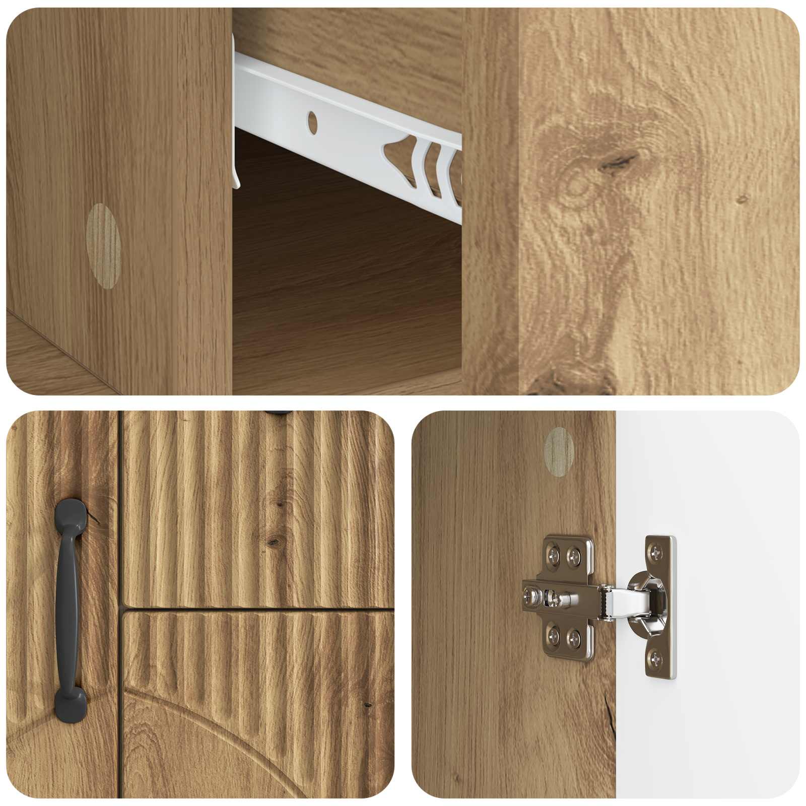 Sideboard Artisan-Eiche 89 x 34,5 x 57 cm Holzwerkstoff