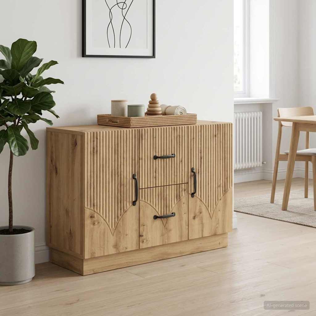 Sideboard Artisan-Eiche 89 x 34,5 x 57 cm Holzwerkstoff