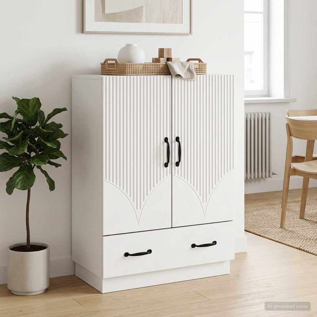 Sideboard Weiß 66 x 34,5 x 92 cm Holzwerkstoff