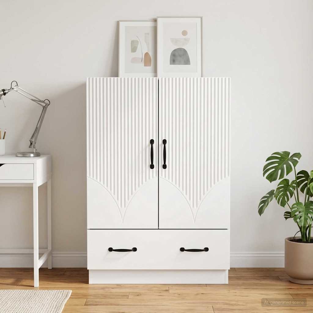Sideboard Weiß 66 x 34,5 x 92 cm Holzwerkstoff