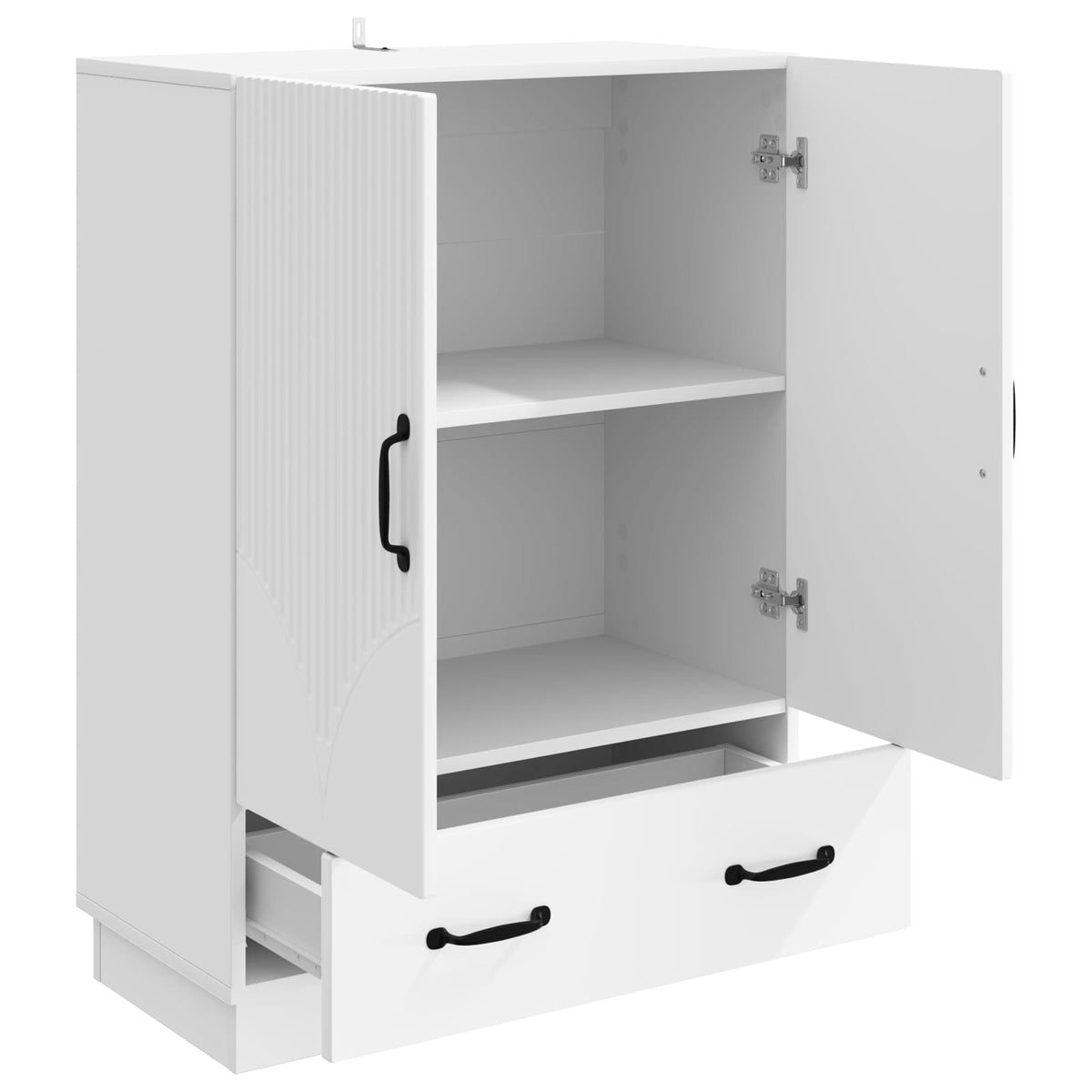 Sideboard Weiß 66 x 34,5 x 92 cm Holzwerkstoff