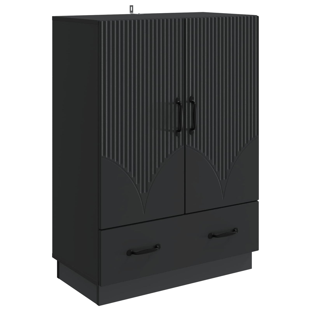 Sideboard Schwarz 66 x 34,5 x 92 cm Holzwerkstoff