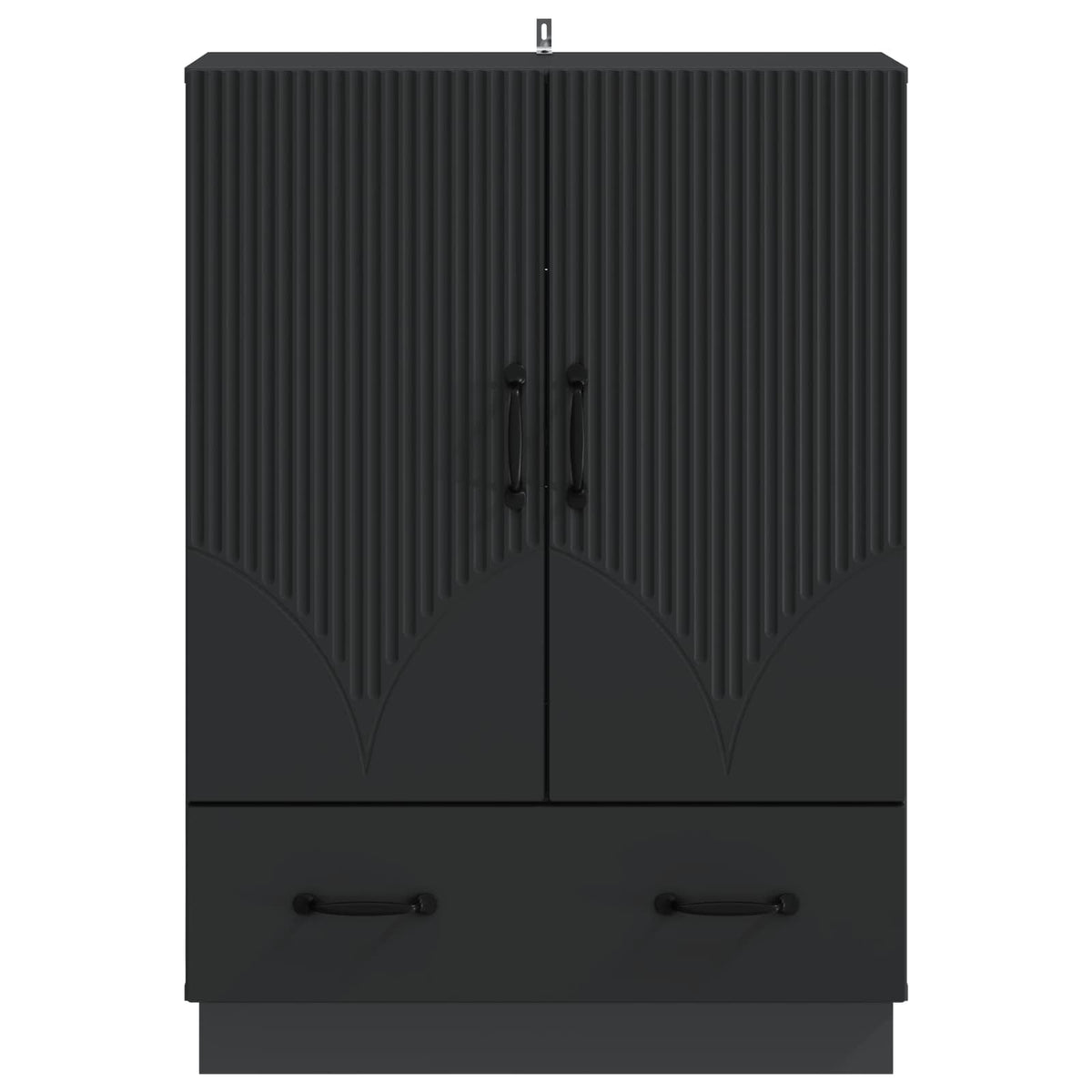 Sideboard Schwarz 66 x 34,5 x 92 cm Holzwerkstoff