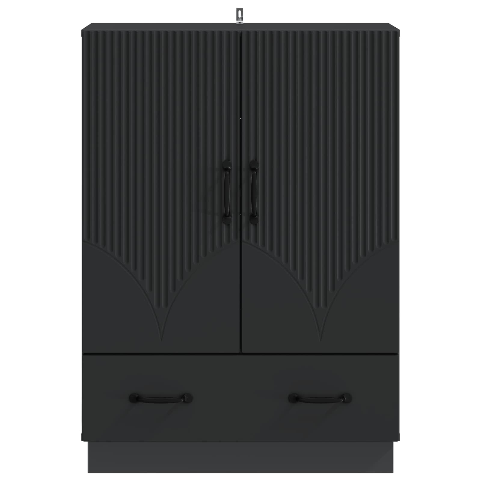 Sideboard Schwarz 66 x 34,5 x 92 cm Holzwerkstoff