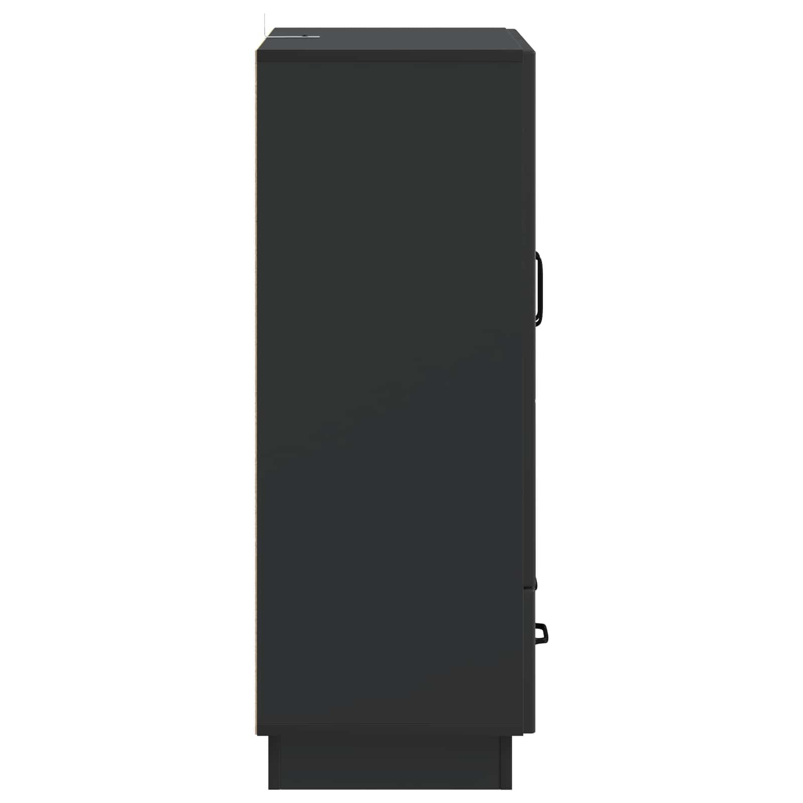 Sideboard Schwarz 66 x 34,5 x 92 cm Holzwerkstoff