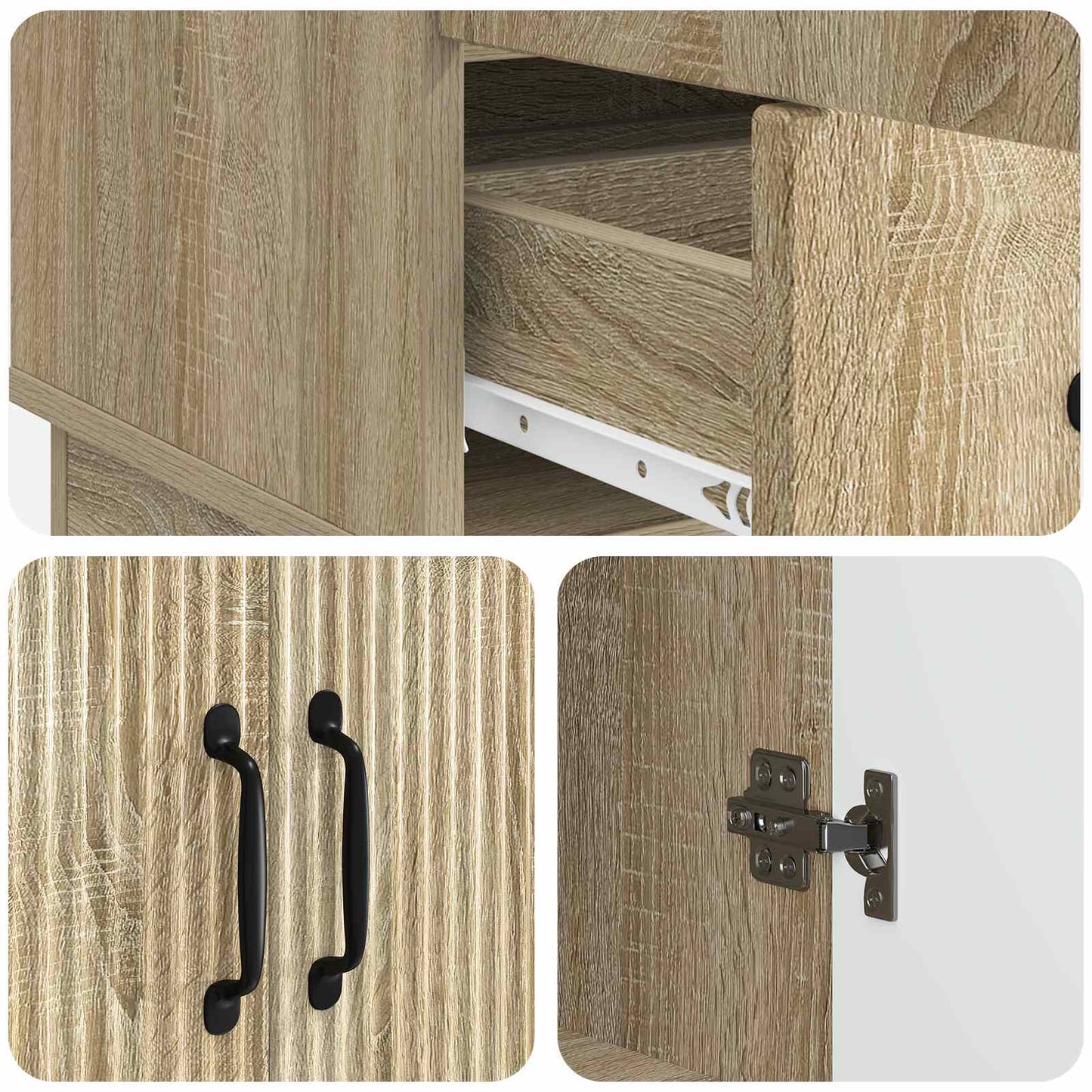 Sideboard Sonoma-Eiche 66 x 34,5 x 92 cm Holzwerkstoff