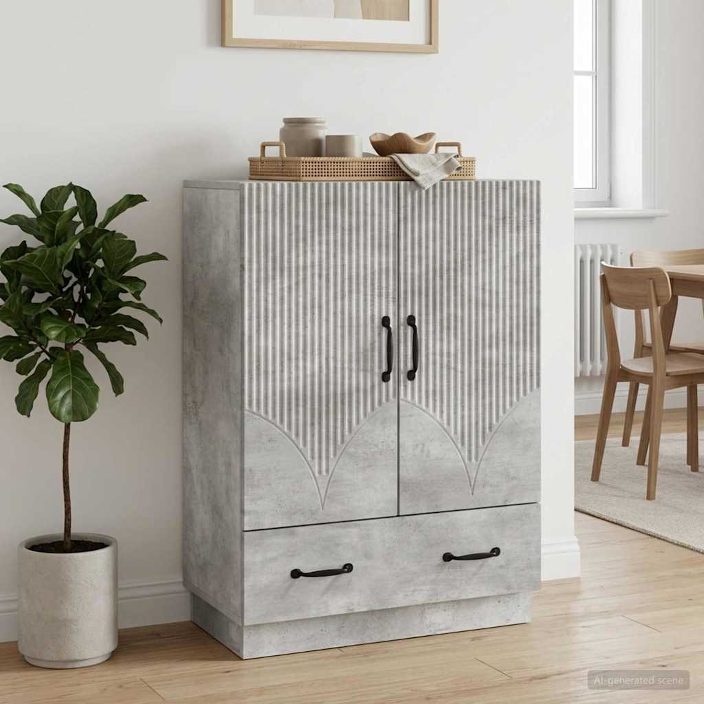 Sideboard Betongrau 66 x 34,5 x 92 cm Holzwerkstoff