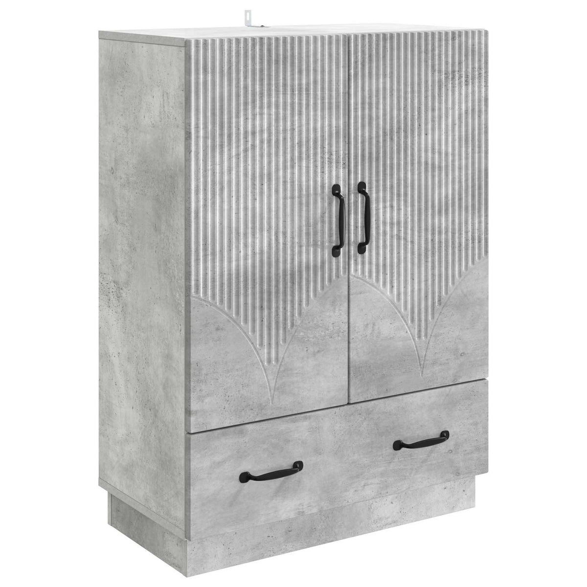 Sideboard Betongrau 66 x 34,5 x 92 cm Holzwerkstoff