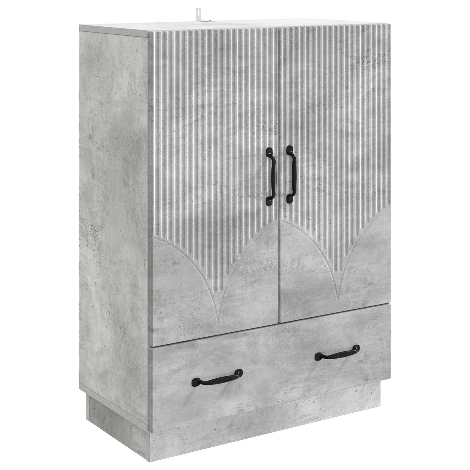 Sideboard Betongrau 66 x 34,5 x 92 cm Holzwerkstoff