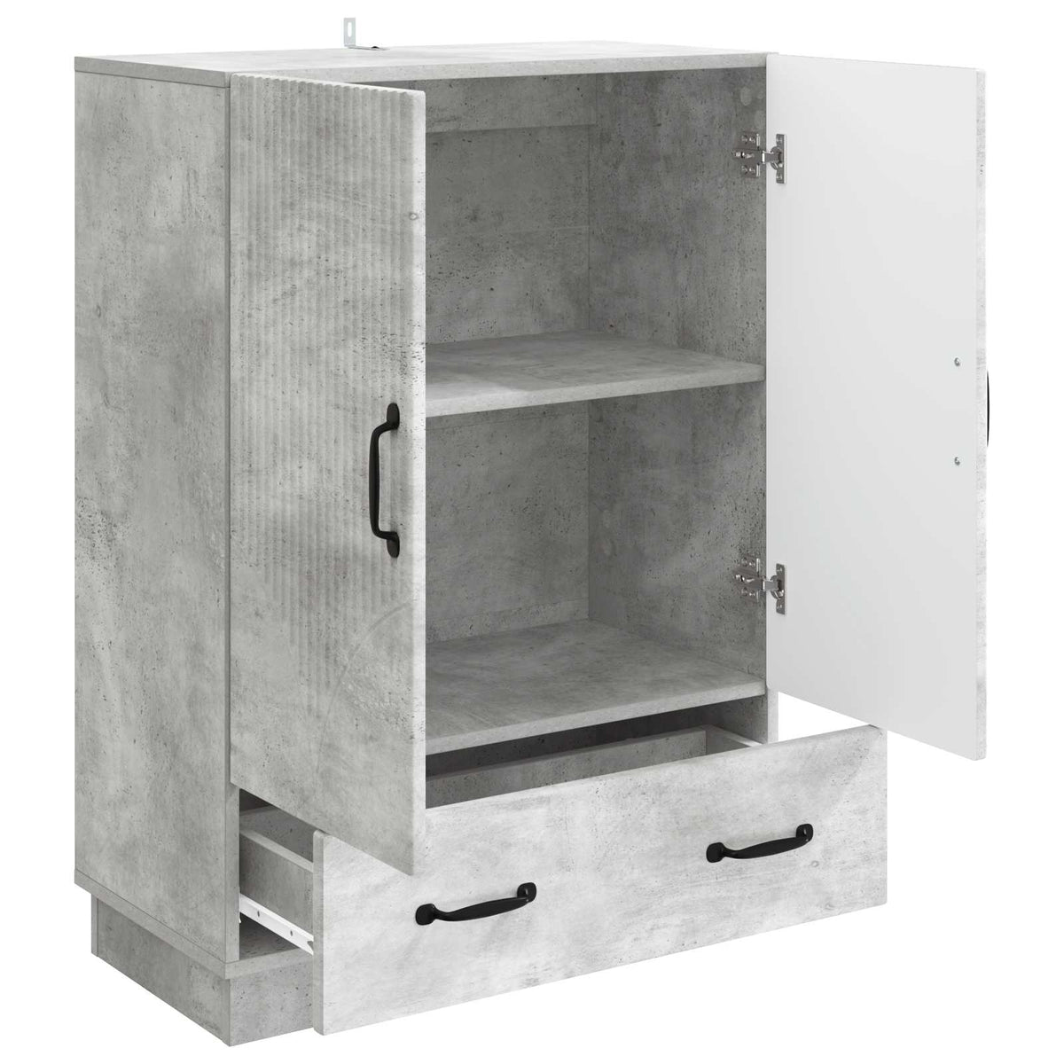Sideboard Betongrau 66 x 34,5 x 92 cm Holzwerkstoff