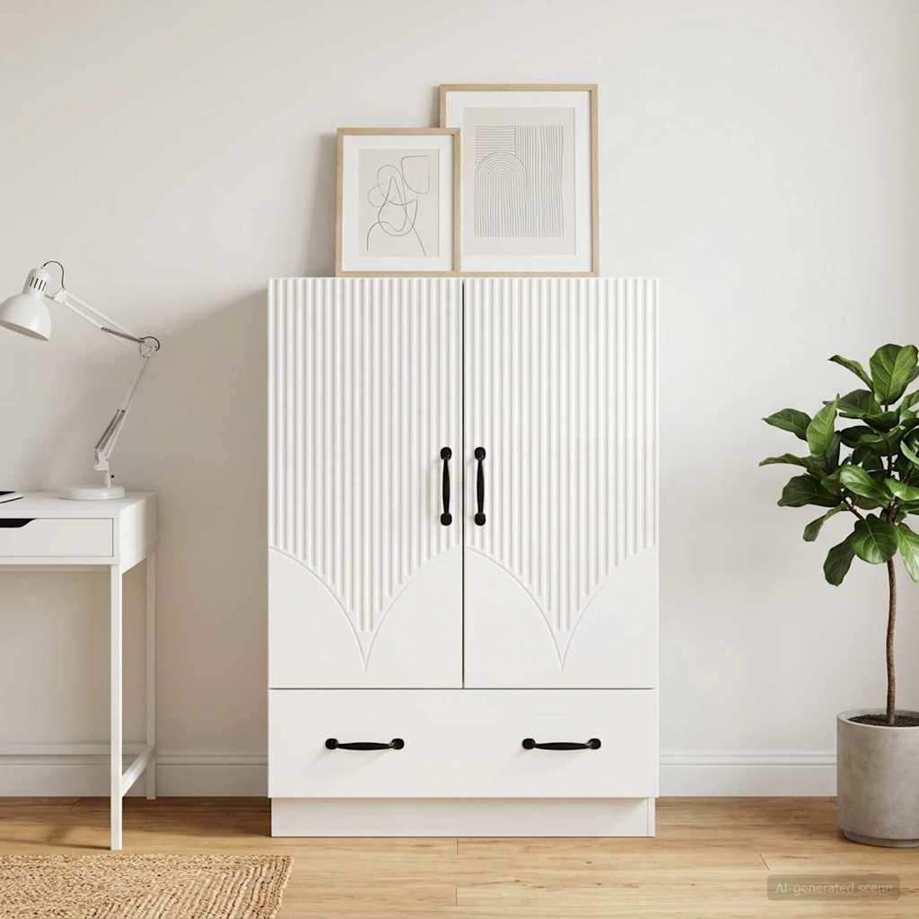 Sideboard Hochglanz Weiß 66 x 34,5 x 92 cm Holzwerkstoff