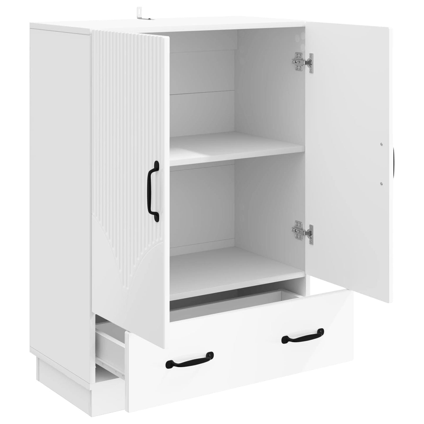 Sideboard Hochglanz Weiß 66 x 34,5 x 92 cm Holzwerkstoff