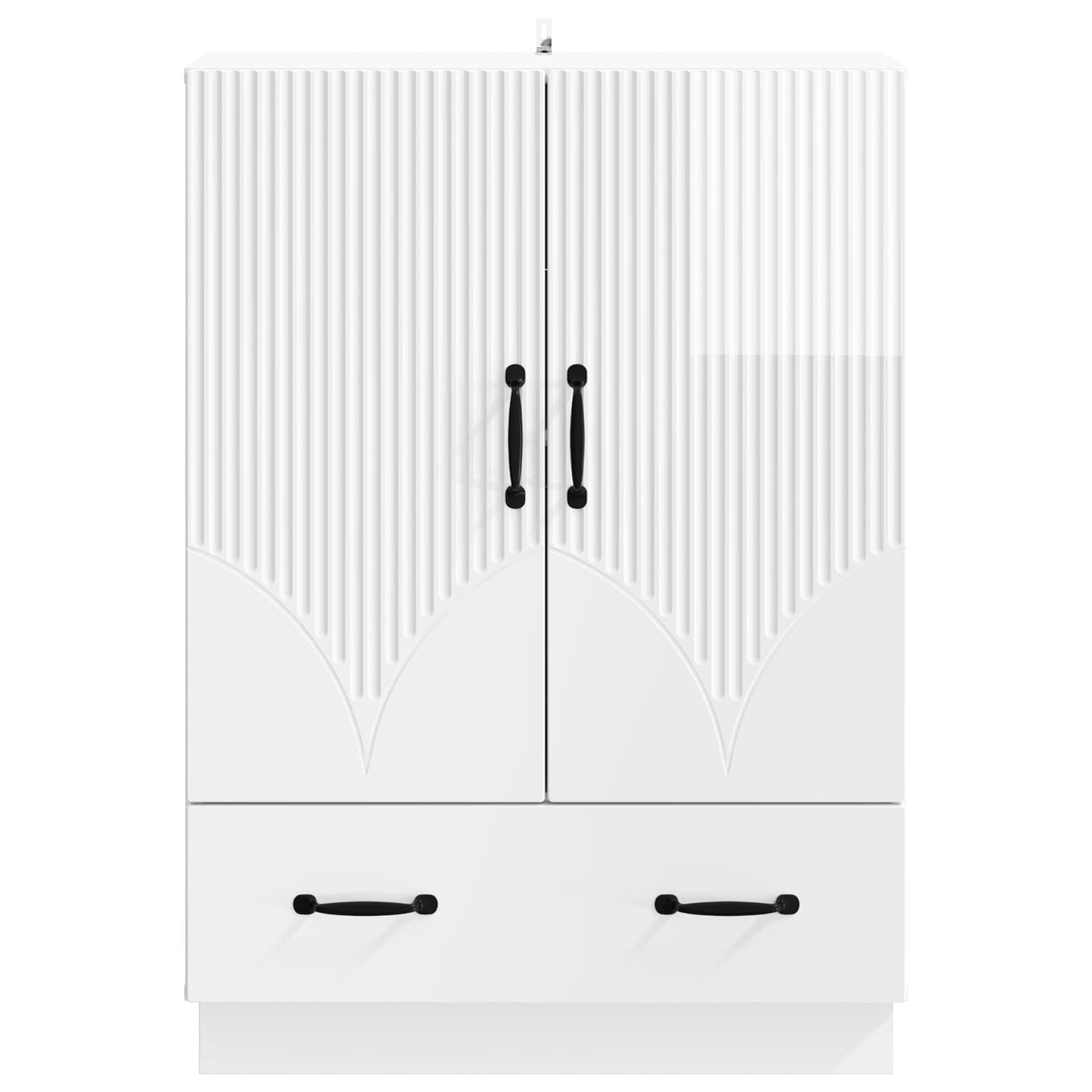 Sideboard Hochglanz Weiß 66 x 34,5 x 92 cm Holzwerkstoff
