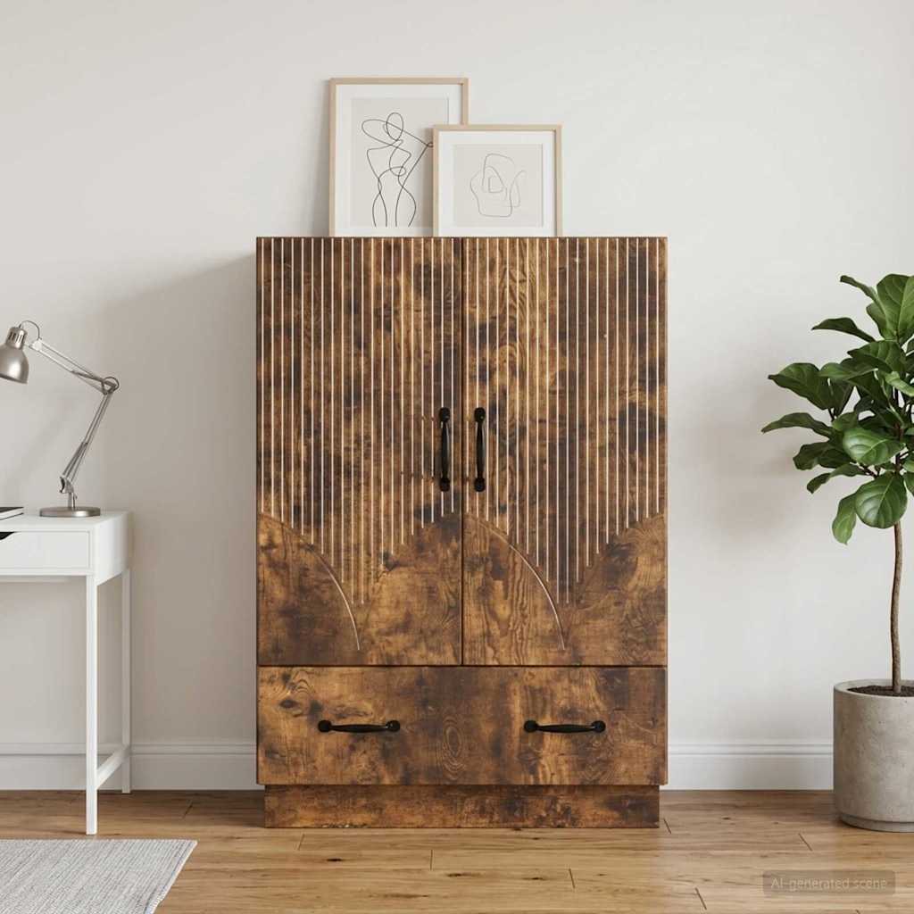 Sideboard Geräucherte Eiche 66 x 34,5 x 92 cm Holzwerkstoff