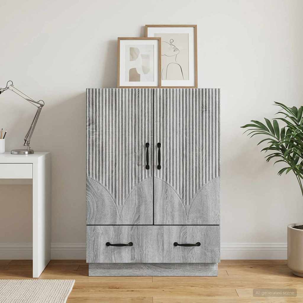Sideboard Graues Sonoma 66 x 34,5 x 92 cm Holzwerkstoff