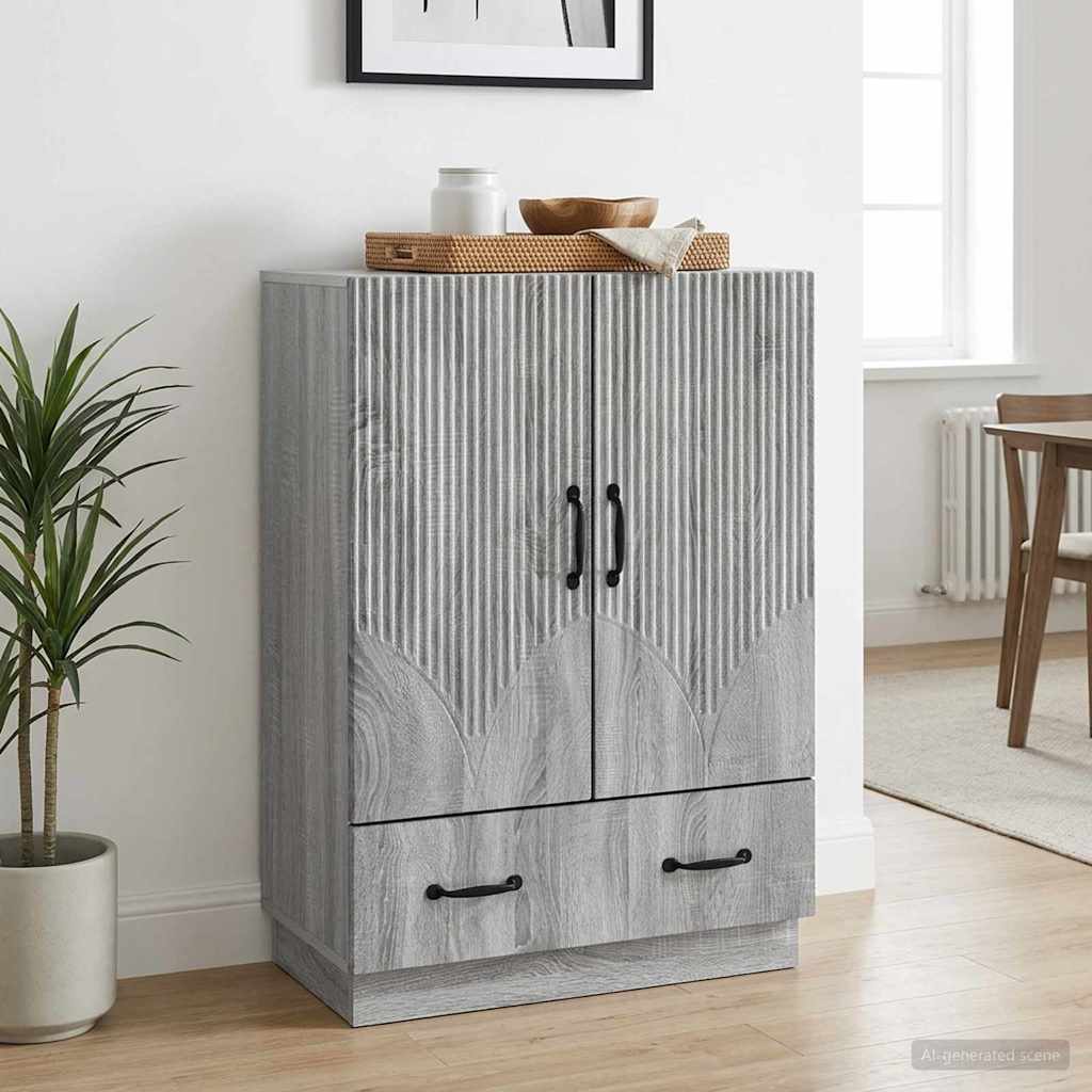 Sideboard Graues Sonoma 66 x 34,5 x 92 cm Holzwerkstoff