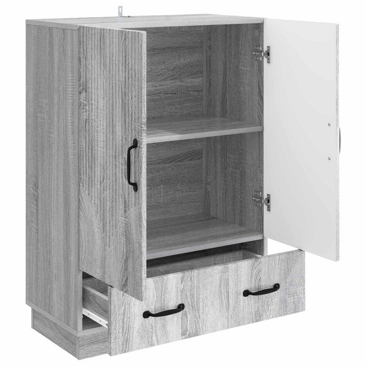 Sideboard Graues Sonoma 66 x 34,5 x 92 cm Holzwerkstoff