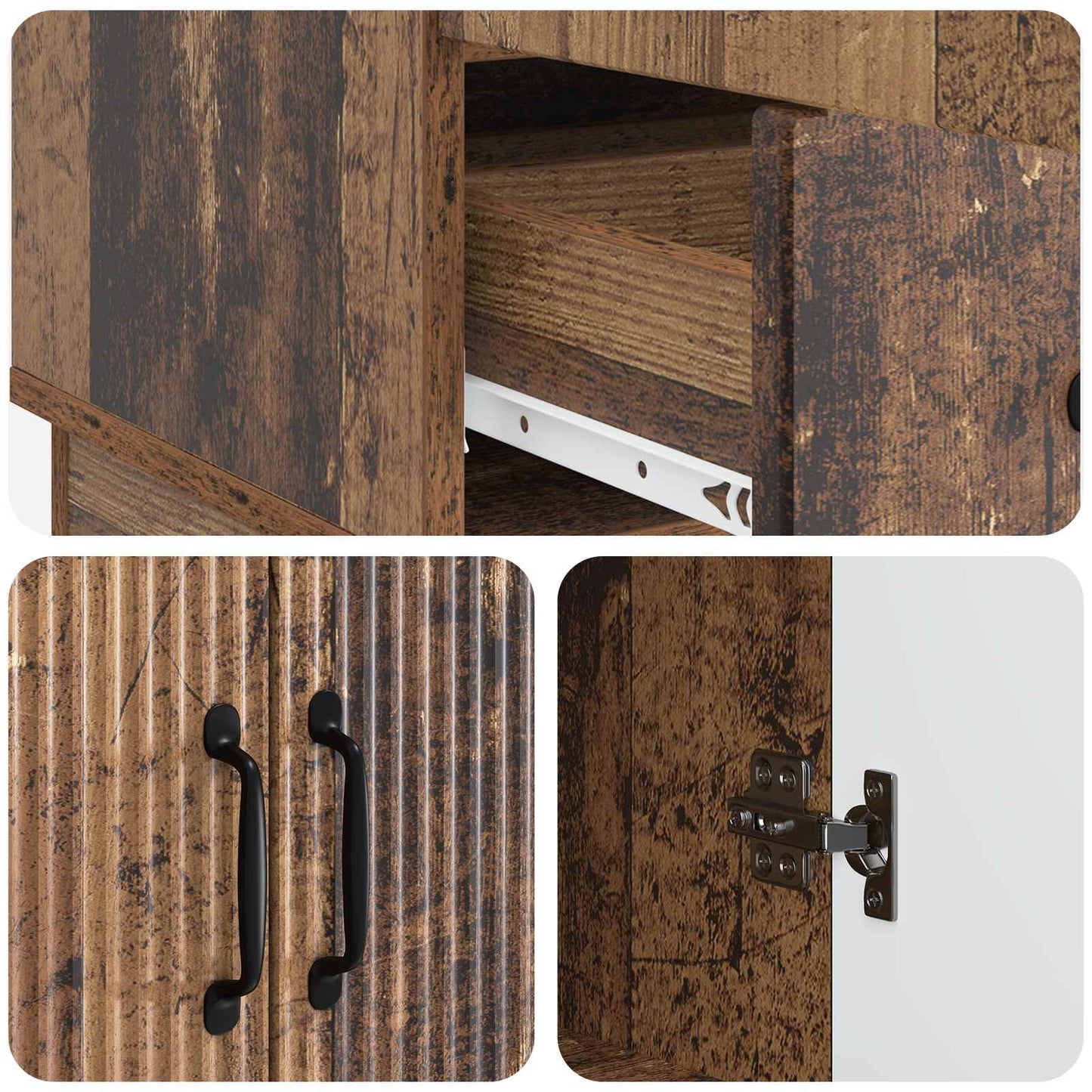 Sideboard Altholz 66 x 34,5 x 92 cm Holzwerkstoff