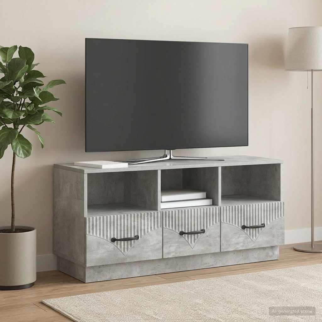 TV-Schränk Betongrau 102 x 34,5 x 47 cm Holzwerkstoff