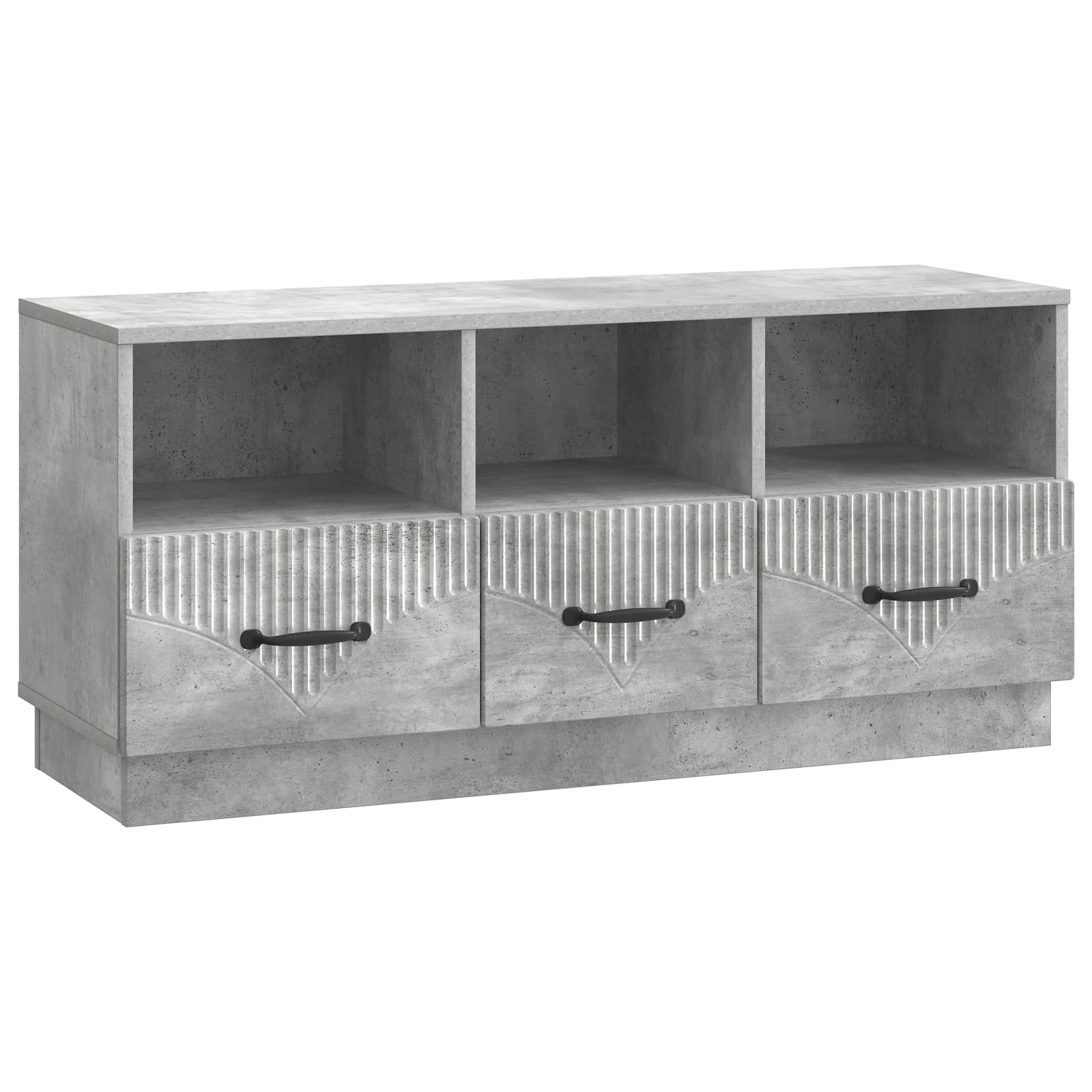 TV-Schränk Betongrau 102 x 34,5 x 47 cm Holzwerkstoff