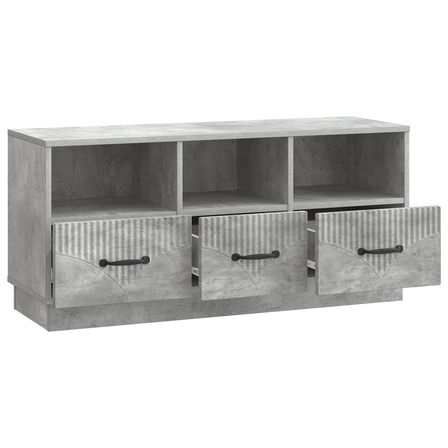 TV-Schränk Betongrau 102 x 34,5 x 47 cm Holzwerkstoff