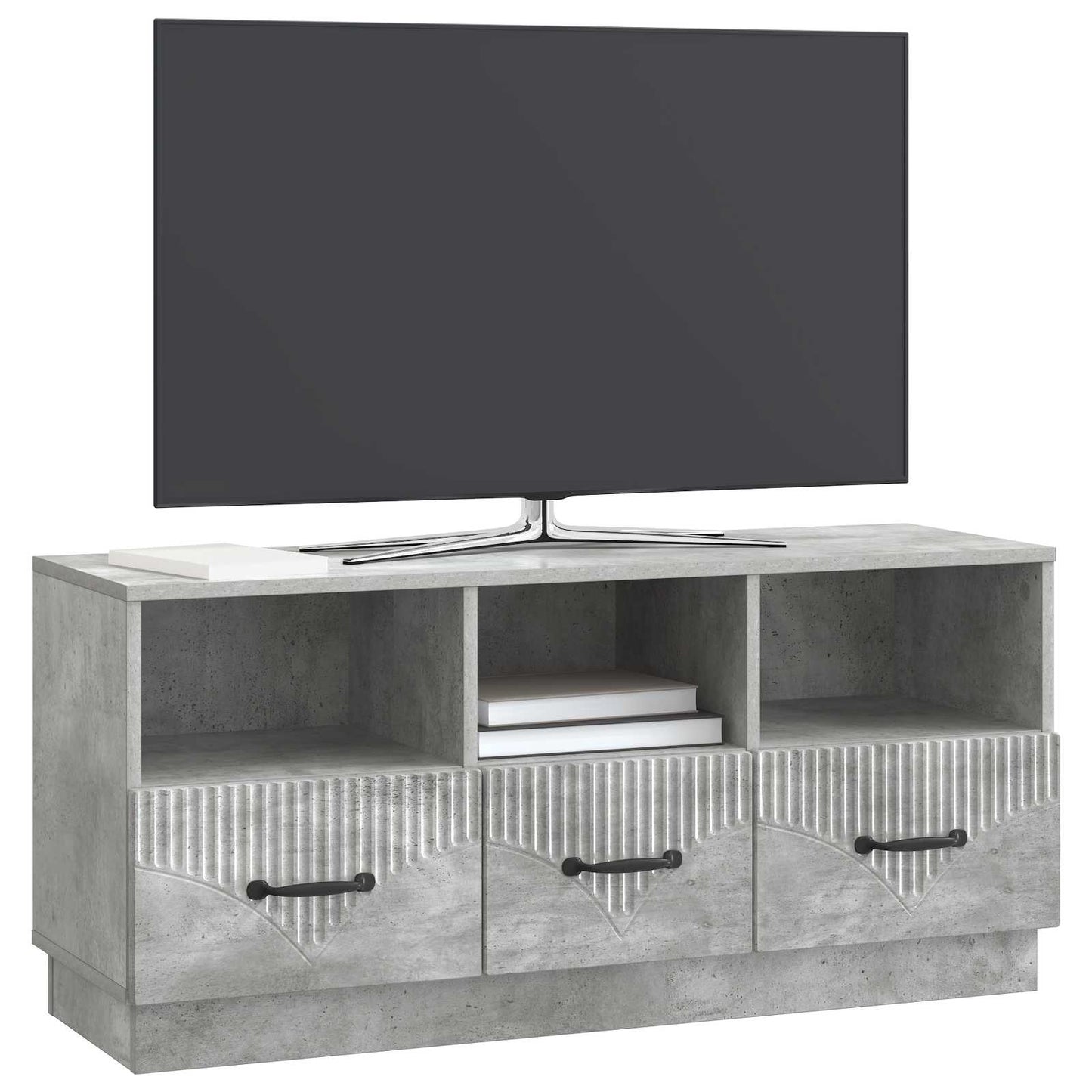 TV-Schränk Betongrau 102 x 34,5 x 47 cm Holzwerkstoff